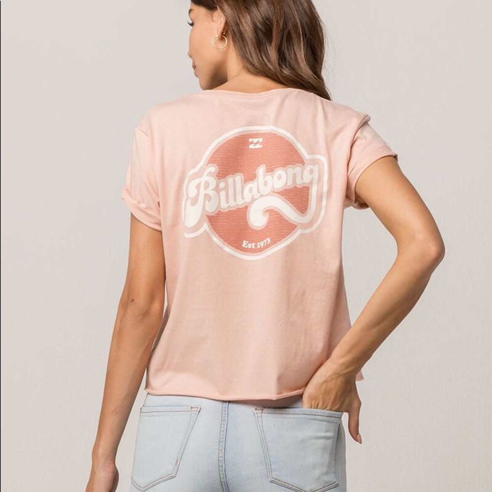 🔥BILLABONG🔥RETRO LOGO CROP TEE PINK T-SHIRT XS/SMALL/MEDIUM/LARGE NWT